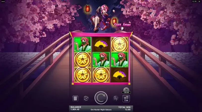 Oni Hunter Night Sakura slot screenshot 6