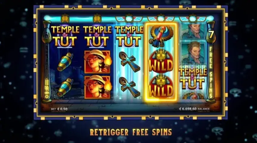 Temple of Tut slot screenshot 1