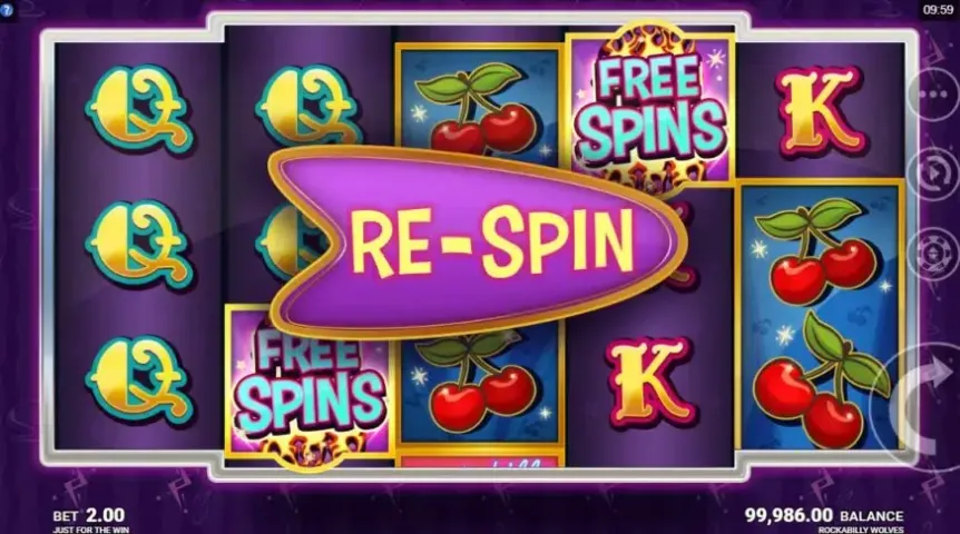 Rockabilly Wolves slot screenshot 2