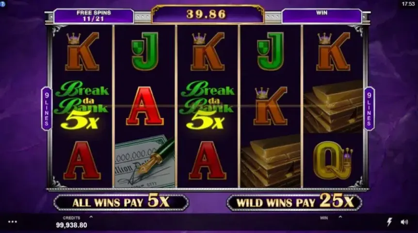 Break da Bank Again Respin slot screenshot 