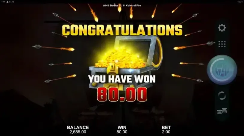 11 Coins of Fire slot screenshot 