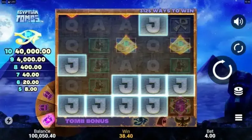 Egyptian Tombs slot screenshot 3
