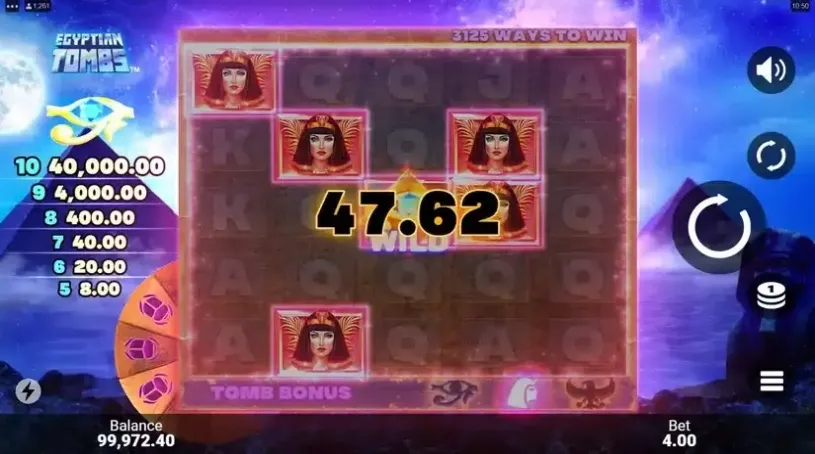 Egyptian Tombs slot screenshot 4