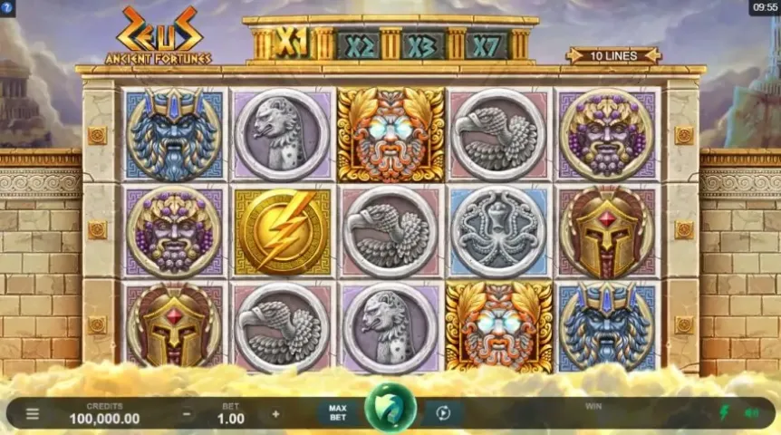 Ancient Fortunes: Zeus slot screenshot 
