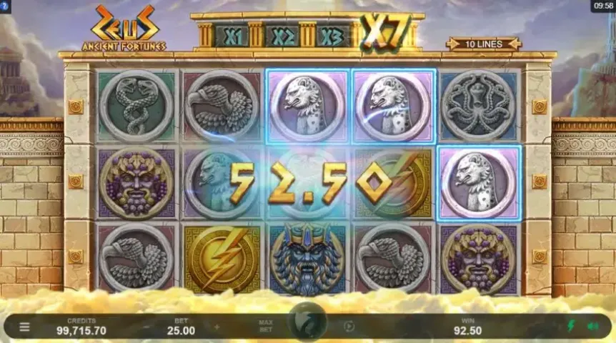 Ancient Fortunes: Zeus slot screenshot 3