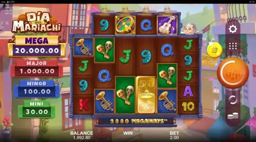 Dia del Mariachi Megaways slot screenshot 