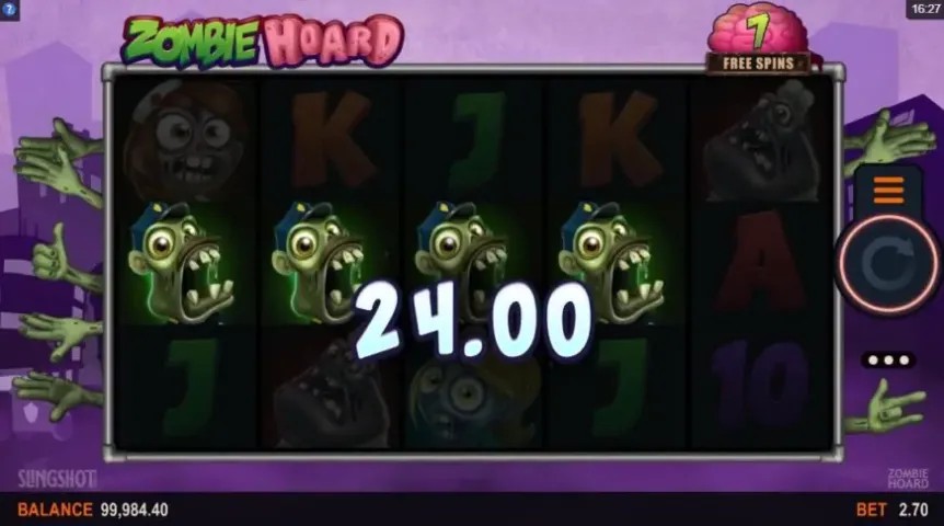 Zombie Hoard slot screenshot 2