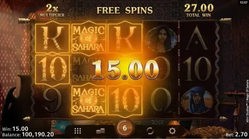 Magic of Sahara slot screenshot 