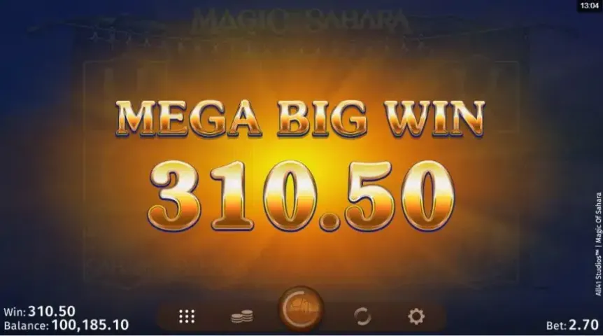 Magic of Sahara slot screenshot 3