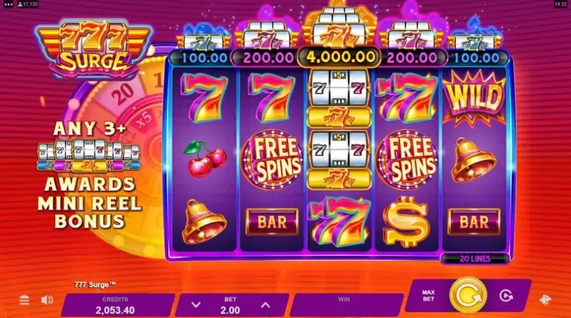 777 Surge slot screenshot 