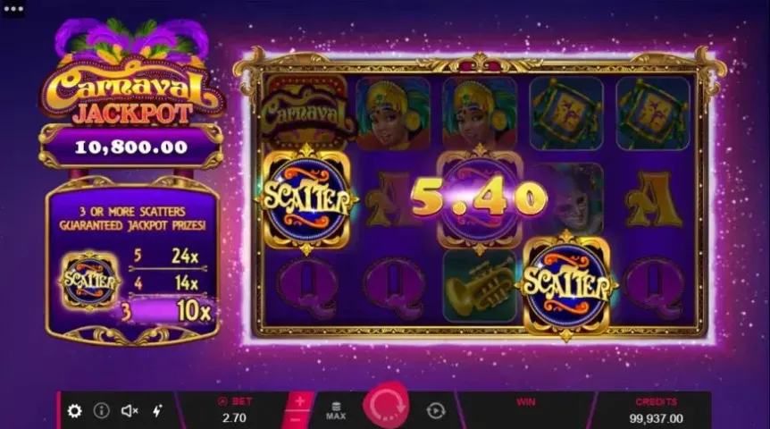 Carnaval Jackpot slot screenshot 2