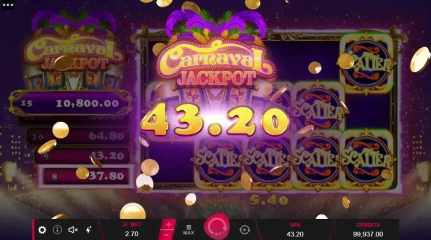 Carnaval Jackpot slot screenshot 3