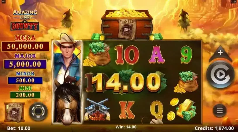 Amazing Link Bounty slot screenshot 2