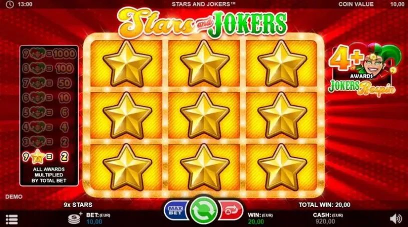 Stars and Jokers slot screenshot 4
