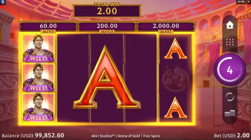 Arena of Gold slot screenshot 4