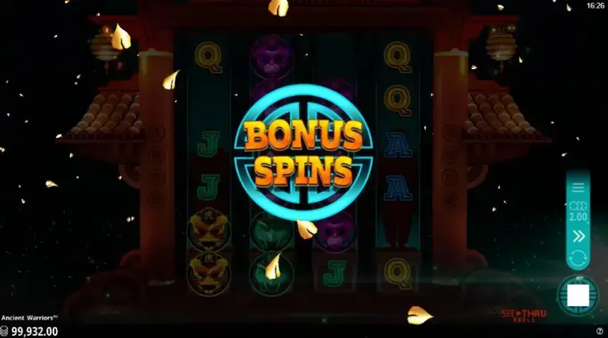 Ancient Warriors slot screenshot 2