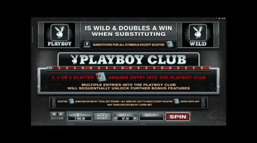 Playboy slot screenshot 3