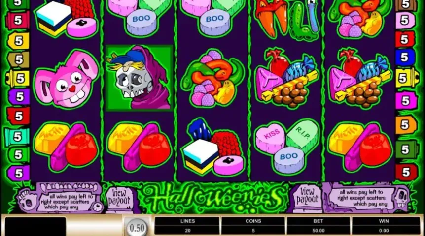 Halloweenies slot screenshot 