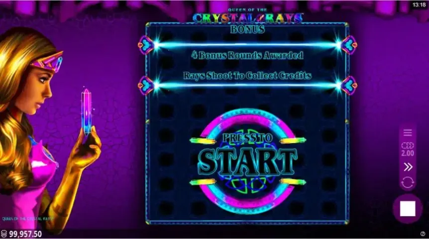 Queen of the Crystal Rays slot screenshot 6
