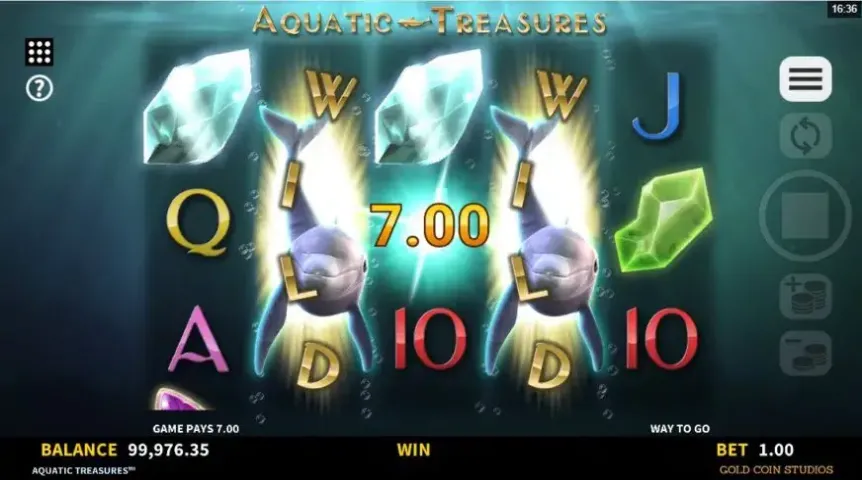 Aquatic Treasures slot screenshot 2