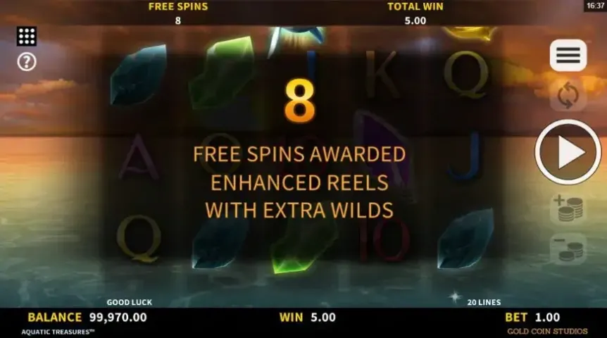 Aquatic Treasures slot screenshot 4