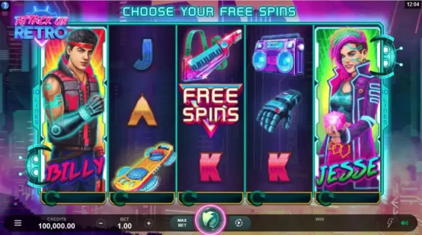 Attack on Retro slot screenshot 