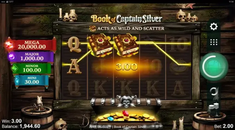 Book of Captain Silver slot screenshot 2