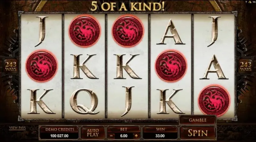 Game of Thrones slot screenshot 3