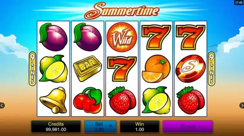 Summertime slot screenshot 
