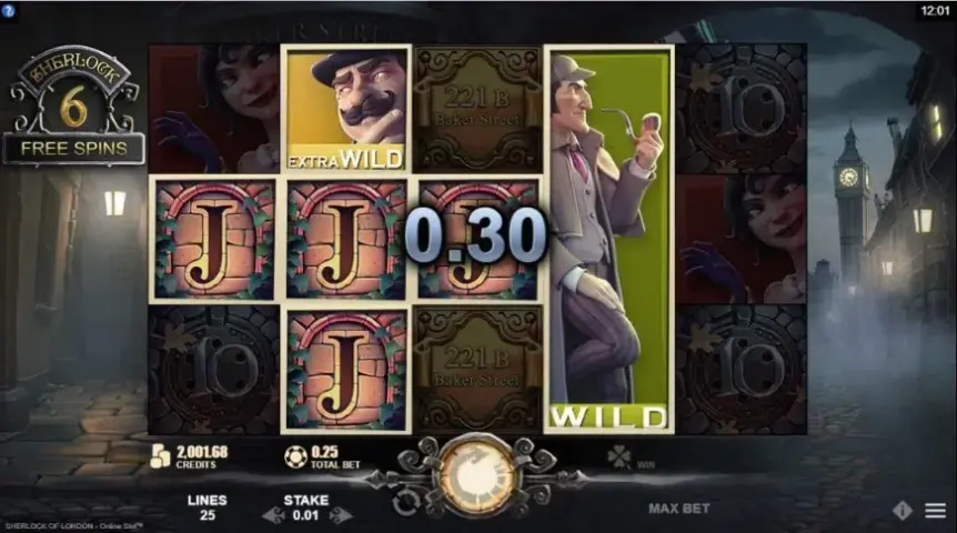 Sherlock of London slot screenshot 5