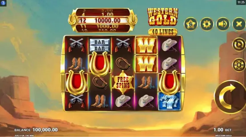 Western Gold slot screenshot 