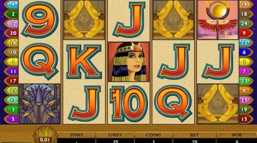 Mega Moolah Isis slot screenshot 
