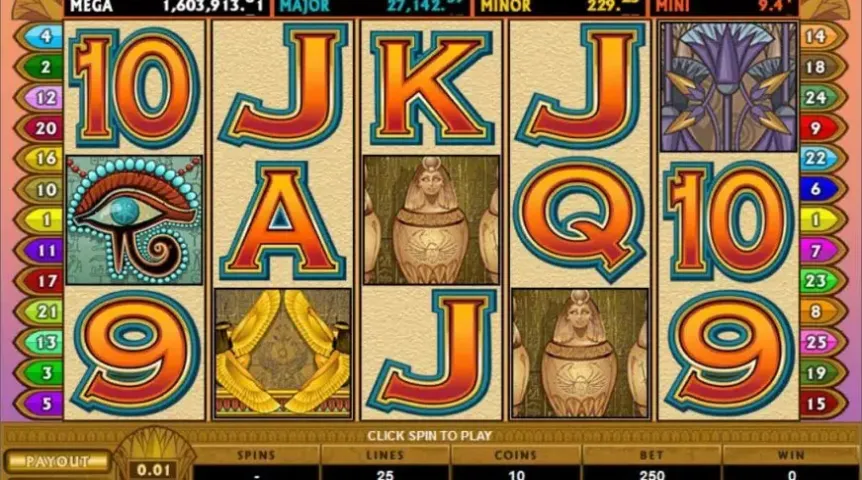 Mega Moolah Isis slot screenshot 4