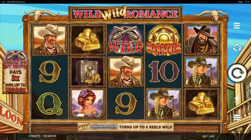 Wild Wild Romance slot screenshot 