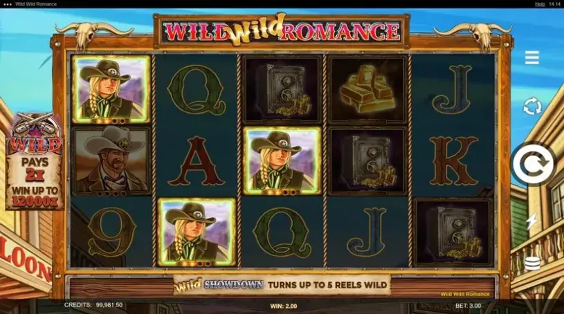 Wild Wild Romance slot screenshot 3