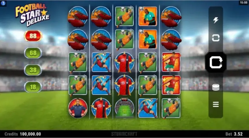 Football Star Deluxe slot screenshot 