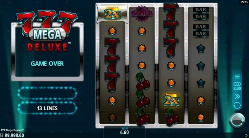 777 Mega Deluxe slot screenshot 2