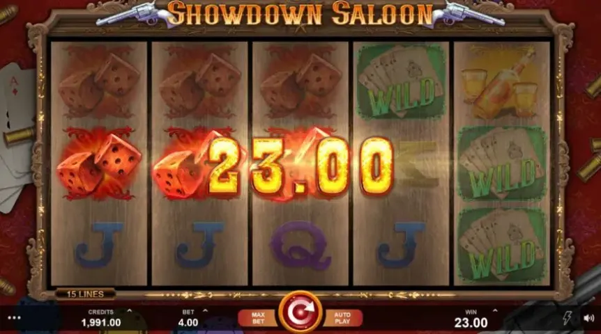 Showdown Saloon slot screenshot 2
