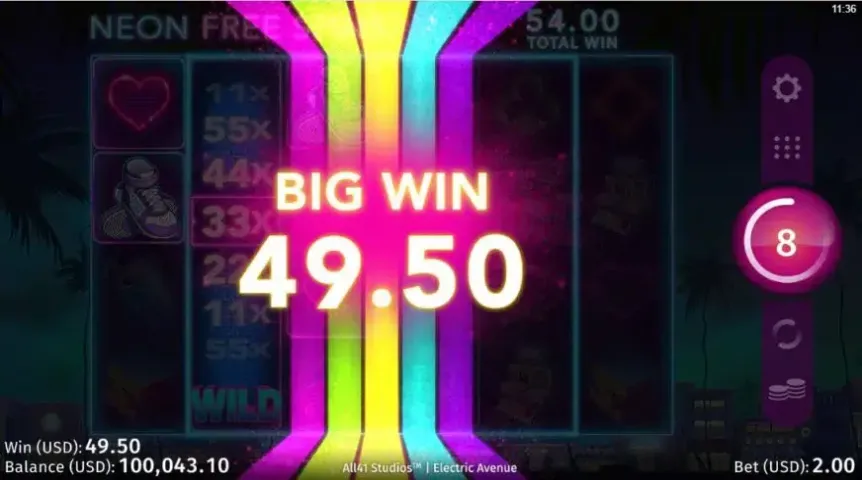 Electric Avenue slot screenshot 