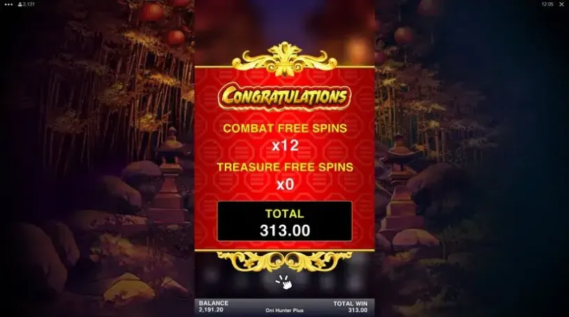 Oni Hunter Plus slot screenshot