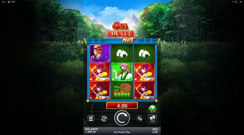 Oni Hunter Plus slot screenshot 2