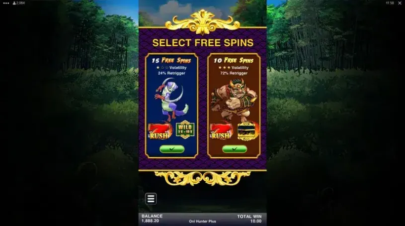 Oni Hunter Plus slot screenshot 4