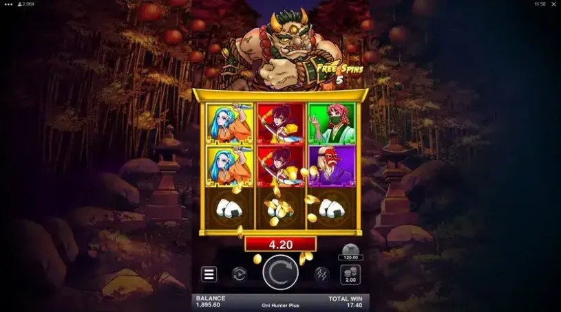 Oni Hunter Plus slot screenshot 6