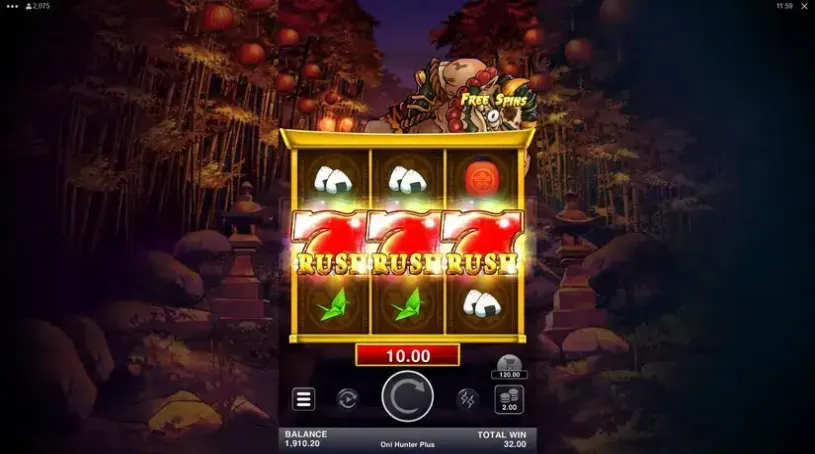 Oni Hunter Plus slot screenshot 7