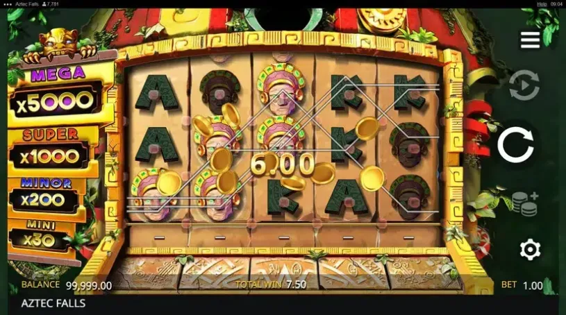 Aztec Falls slot screenshot