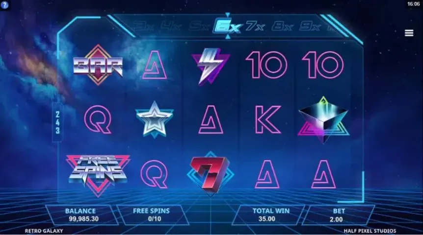 Retro Galaxy slot screenshot 4