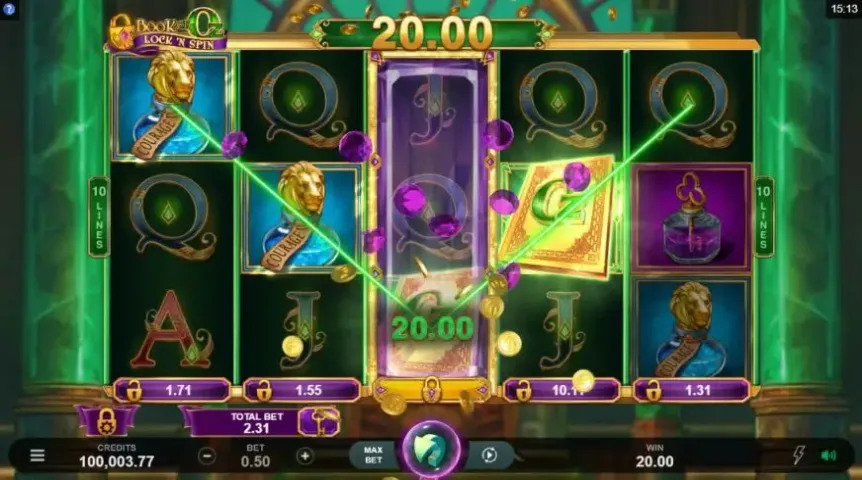 Book of Oz Lock ‘N Spin slot screenshot 2