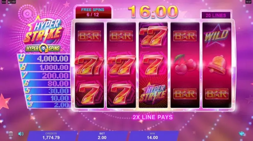 Hyper Strike HyperSpins slot screenshot