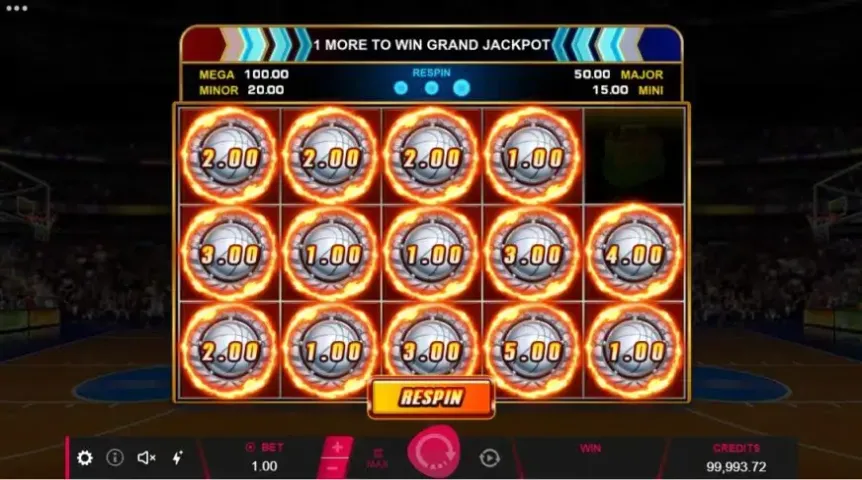 Basketball Star On Fire slot screenshot 
