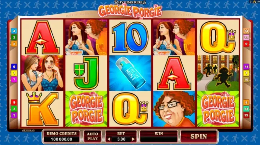 Georgie Porgie slot screenshot 1